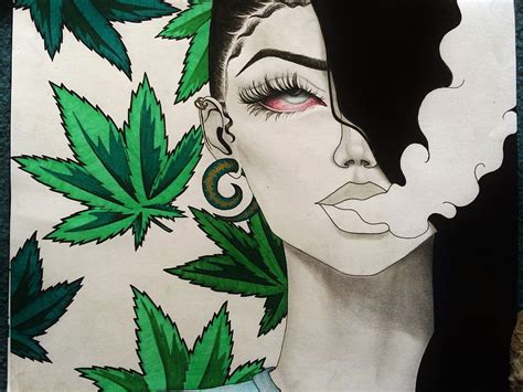 Drawings Of Girls Smoking Weed, marijuana anime full HD wallpaper | Pxfuel