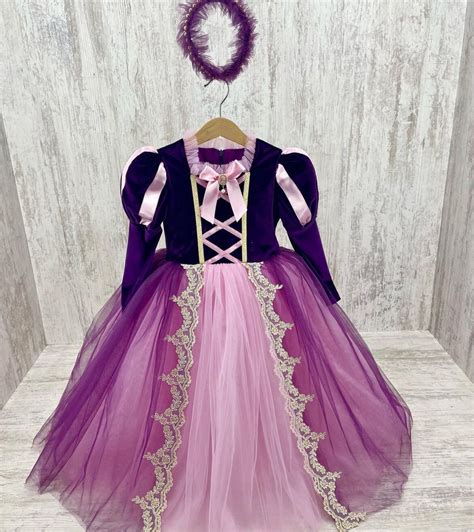 Tangled Princess Rapunzel Dress, Disney Inspired Costume Girls ...