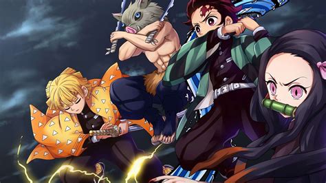 Nezuko Kamado Tanjiro Kamado Zenitsu Agatsuma Hashibira Inosuke HD Demon Slayer Kimetsu no Yaiba ...