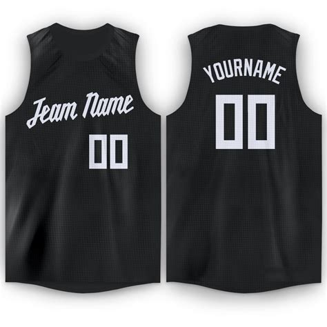 Custom Black White Round Neck Basketball Jersey – Fiitg