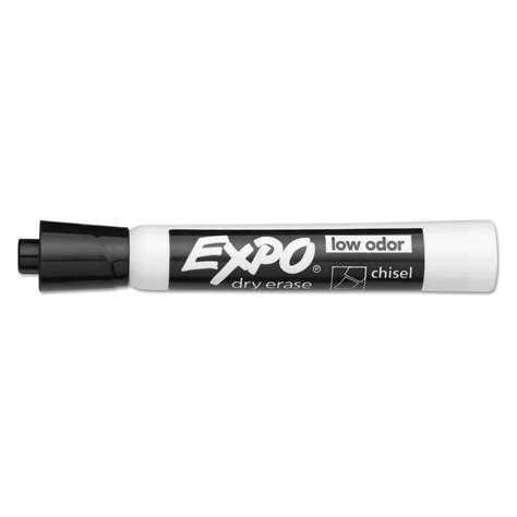 Low-Odor Dry-Erase Marker, Broad Chisel Tip, Black, Dozen - Best Office ...