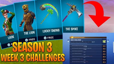 NEW FORTNITE SEASON 3 WEEK 3 CHALLENGES * SEASON 3 WEEK 3 DLC ...