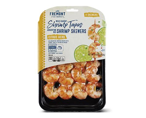 Fremont Fish Market Wild Caught Argentine Shrimp Skewers | ALDI US