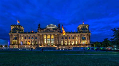 Wallpaper Berlin Germany Town square Bundestag Reichstag 2560x1440