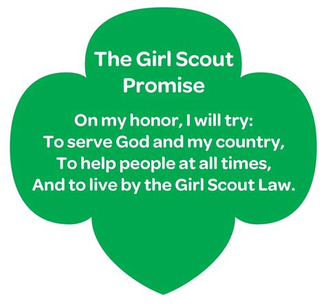 Girl Scout Promise on Trefoil | Girl Scouts | Pinterest