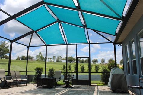 Pool area shade sails | Shade sail, Shade sails patio, Patio screen ...