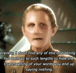 Odo and more of his dislike of people in general. animated! Star Trek Gifs | Star trek funny ...