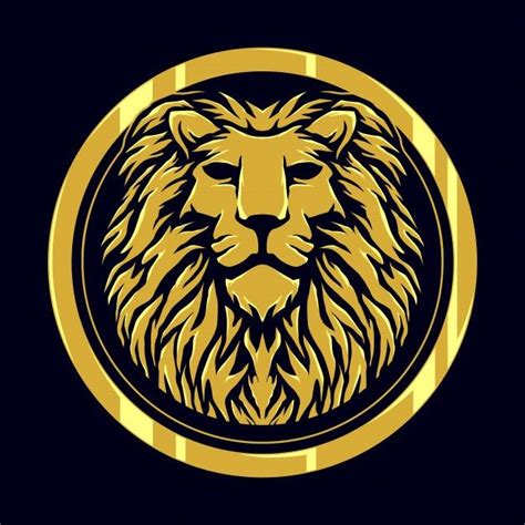 Cabeça leão ouro logotipo | Vetor Premium | Lion artwork, Logo design ...