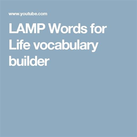 LAMP Words for Life vocabulary builder