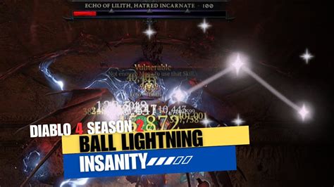 Ball Lightning Sorc Insanity - Diablo 4 Season 2 - Duriel and Uber Lilith etc - YouTube