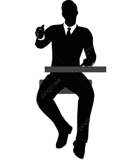 Business People Meeting Sitting Silhouette Hand Staff Success Vector, Hand, Staff, Success PNG ...