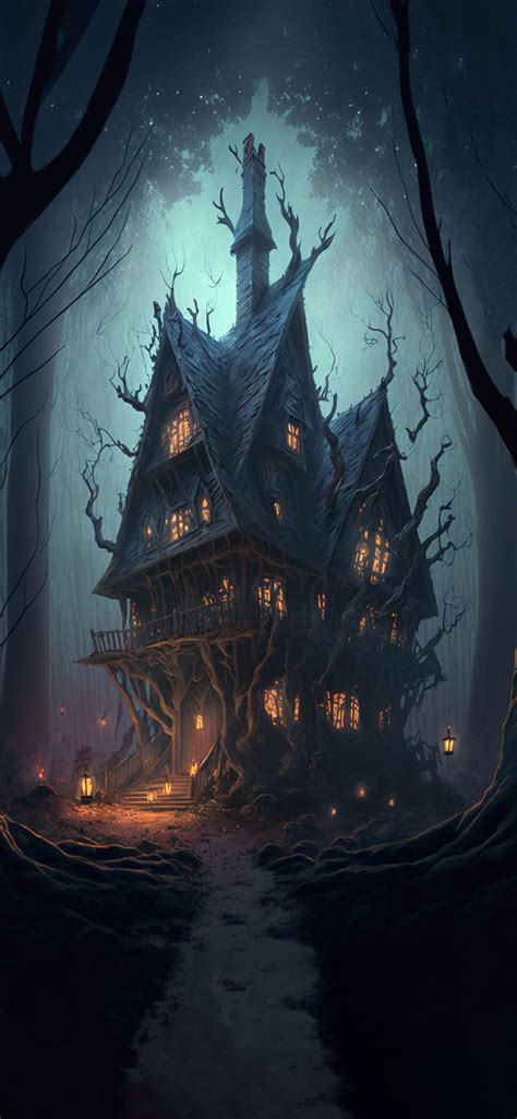 Witch House Forest Aesthetic Wallpaper - Witch Wallpaper Phone