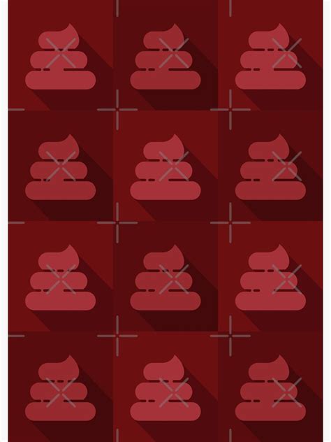 "Poop Icon Poo Emoji Bathroom Symbol Funny Pop Art Sign Red 4" Poster for Sale by BrianSmith84 ...