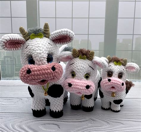 Crochet pattern Cow Amigurumi Plush yarn Crochet Toys | Etsy