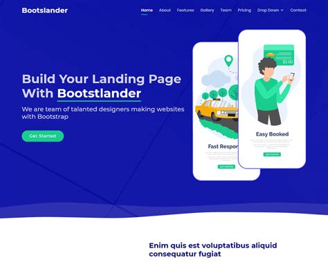 Bootslander - Bootstrap Landing Page Template | BootstrapTaste