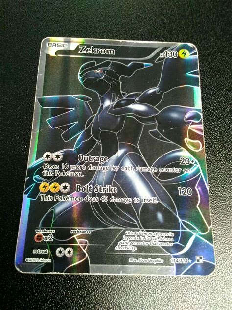 Zekrom 114/114 Full Art Ultra Holo Rare Pokemon Card. MP. for Sale ...