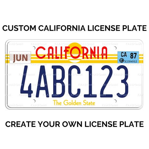 Custom California License Plate / Replica California License - Etsy