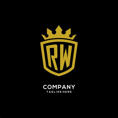 Initial RW logo shield crown style, luxury elegant monogram logo design 7934461 Vector Art at ...