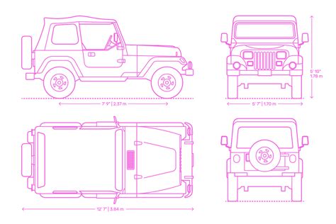 Jeep Wrangler Dimensions & Drawings | Dimensions.com