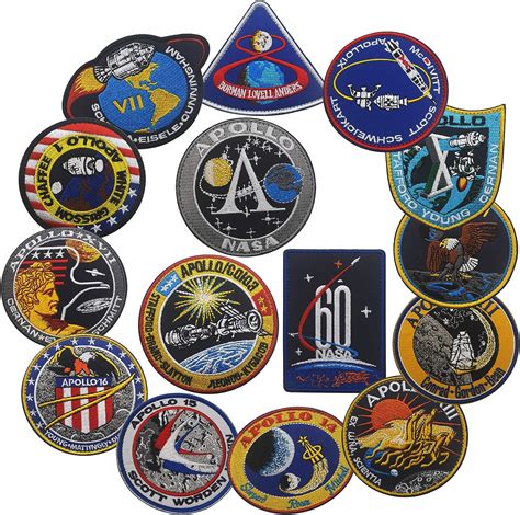 NASA Apollo Mission Patch Set Apollo1,7,8,9,10,11,12,13,14,15,16,17 ...
