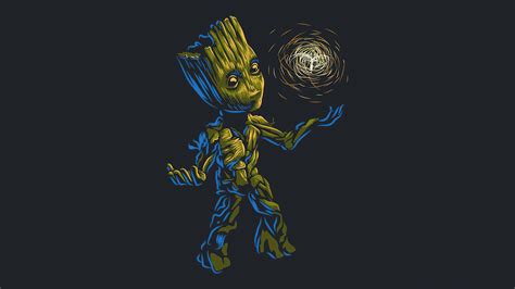 Cute Baby Groot 2020 Wallpaper, HD Minimalist 4K Wallpapers, Images and ...