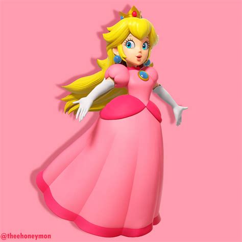 Mario Party Top 100 Peach Render Recreation by TheHoneyMon on DeviantArt