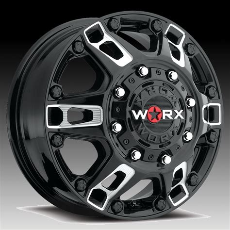 Worx Alloy 803 Beast Black Milled Dually Custom Wheels Rims - 803BM ...