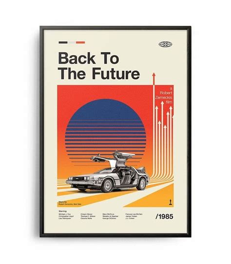 Mid Century Modern Back to the Future Posters, Retro Movie Print ...