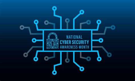 National cyber security awareness month is observed every year in october. Low poly style design ...