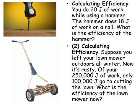 Mechanical advantage and efficiency