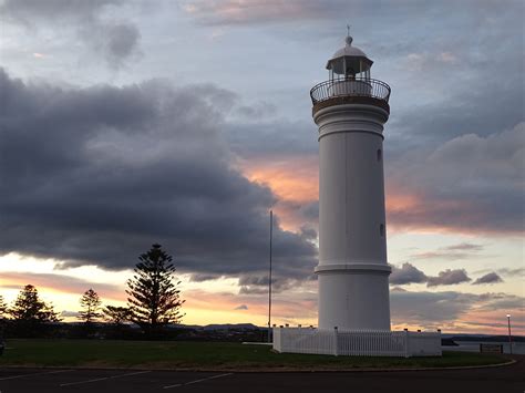 Kiama Lighthouse at sunset. | Lighthouse, Kiama, Tower