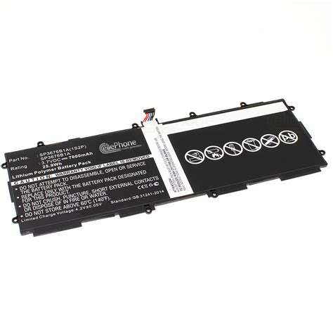 cellePhone Battery Li-Polymer for Samsung Galaxy Tab 2 10.1 (replaced SP3676B1A) - 6000mAh ...