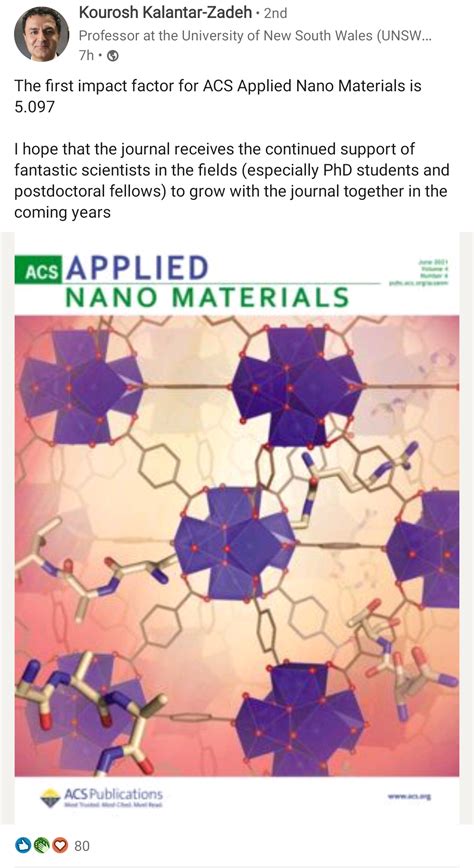 Why ACS Applied Nano Material didn't receive Impact Factor in 2020 | ResearchGate