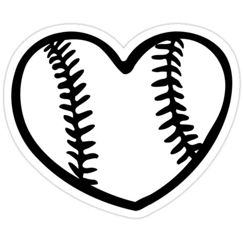 "Baseball heart" Stickers by Designzz | Redbubble