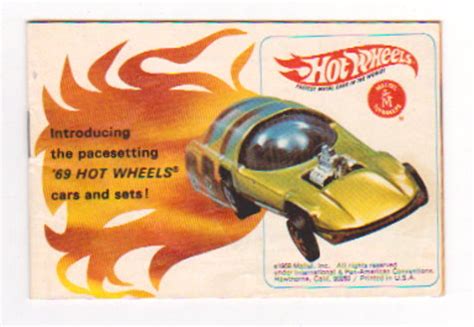 Hot Wheels, Fastest Metal Cars in the World : 1968 Introducing the Pacesetting '69 Hot Wheels ...