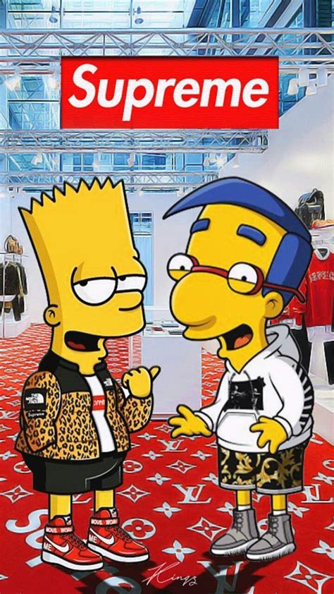 25+ Iphone Supreme Wallpaper Bart Images