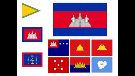 History Of Cambodia Flags - YouTube
