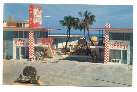 Sea Breeze Motel Daytona Beach Florida Post Card | Daytona beach florida, Daytona beach, Florida