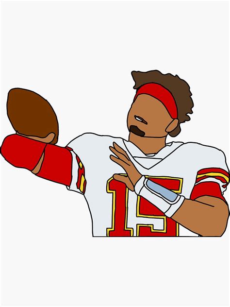 "Patrick Mahomes Cartoon" Sticker for Sale by Taterbiz | Redbubble