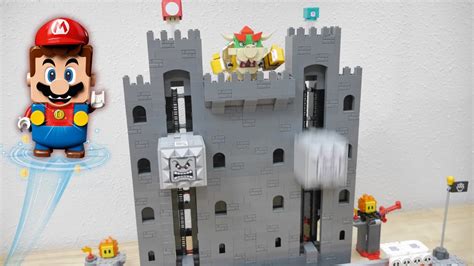 LEGO Bowser's Castle with Thwomp Drop - Custom Mario MOC Level - YouTube