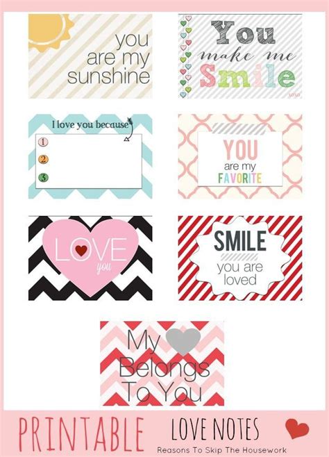 Printable Love Notes