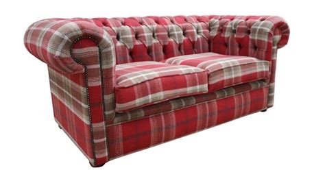 Buy Balmoral Red fabric Chesterfield sofa | DesignerSofas4U