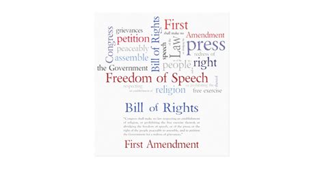 First Amendment Rights - Freedom of Speech Canvas Print | Zazzle