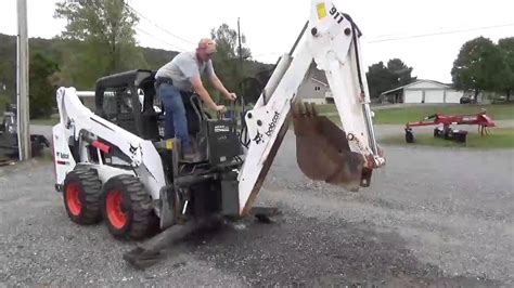 Bobcat 911 Skid Steer Backhoe Attachment For 843 853 Skid Steer Loader For Sale - YouTube