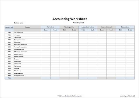 Easy Accounting Worksheets — db-excel.com