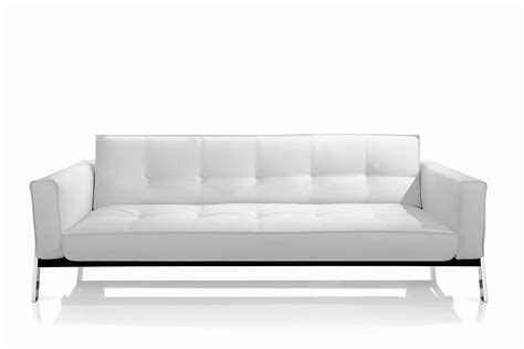 White Leather Sleeper Sofas - Scene leather modern sectional sleeper white sofa with cool ...