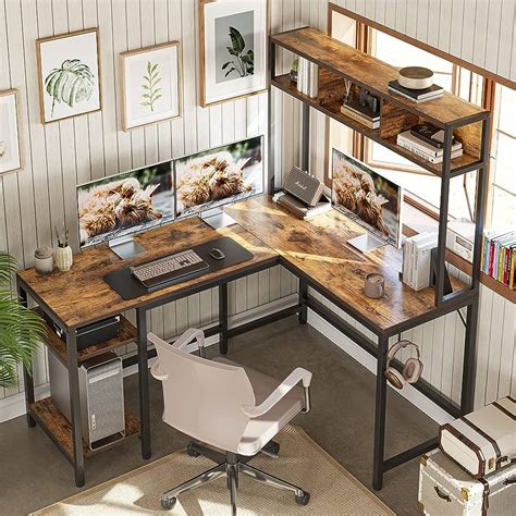 Tribesigns L-shaped Computer Desk With Hutch And Shelf | lupon.gov.ph