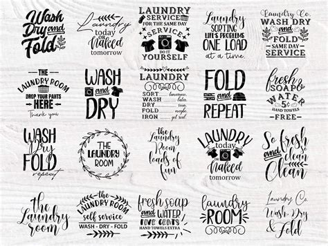 Laundry SVG Bundle, Laundry Room Signs, Cut Files By TonisArtStudio ...