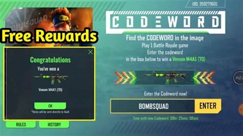 Free reward - code word event full details in free fire - YouTube