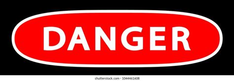 Danger Sign Template On White Background Stock Vector (Royalty Free ...